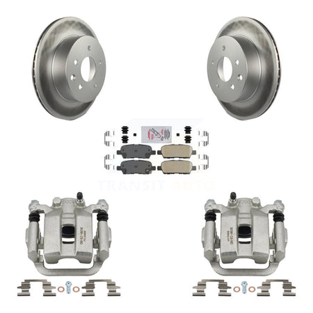 Rear Disc Brake Caliper Coated Rotors And Ceramic Pads Kit For INFINITI G35 KCG-100826N