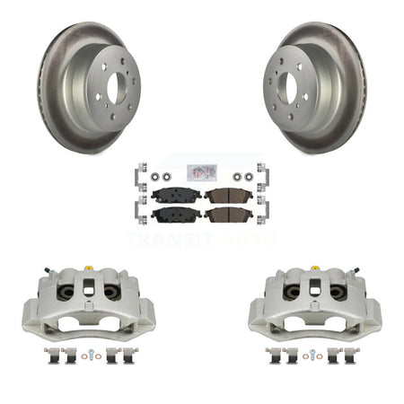 Rear Disc Brake Caliper Coated Rotor And Semi-Metallic Pad Kit For Chevrolet Suburban HD KCG-100835N