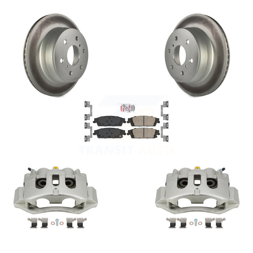 Rear Disc Brake Caliper Coated Rotors And Ceramic Pads Kit For Chevrolet Suburban HD KCG-100836N