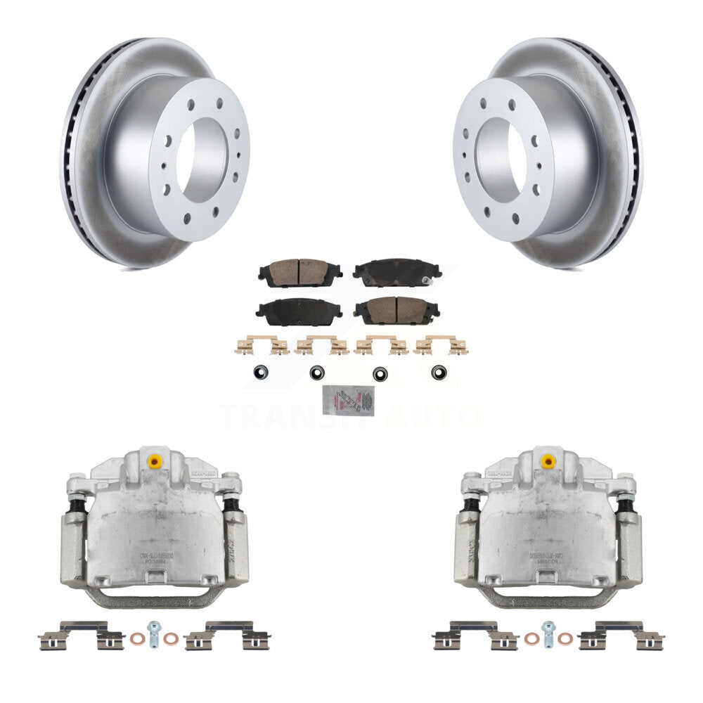 Rear Brake Caliper Coat Rotor Ceramic Pad Kit For 17-19 Chevrolet Suburban Premier/LT/LS KCG-100837N
