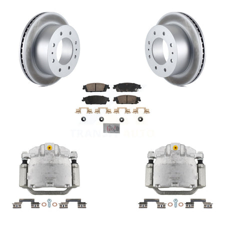Rear Brake Caliper Coat Rotor Ceramic Pad Kit For 17-19 Chevrolet Suburban Premier/LT/LS KCG-100837N