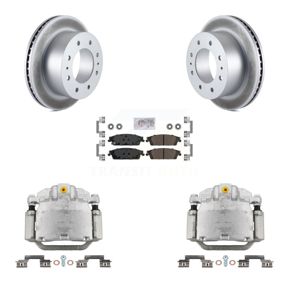 Rear Brake Caliper Coat Rotor Semi-Metallic Pad Kit For Chevrolet Suburban Premier/LT/LS KCG-100838N