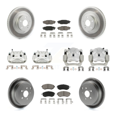 Front Rear Brake Caliper Coat Rotor And Ceramic Pad Kit (10Pc) For Subaru Outback Legacy KCG-100839C