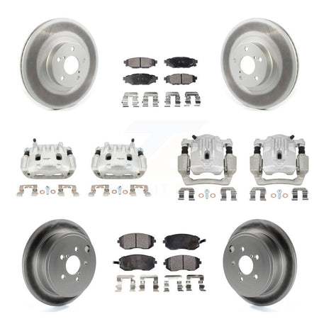 Front Rear Brake Caliper Coat Rotor And Ceramic Pad Kit (10Pc) For Subaru Outback Legacy KCG-100849T
