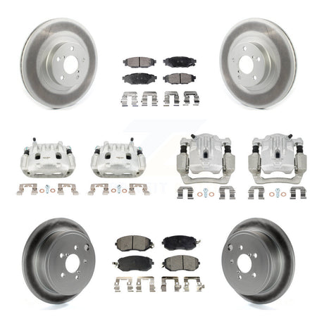 Front Rear Brake Caliper Coat Rotor And Ceramic Pad Kit (10Pc) For Subaru Outback Legacy KCG-100852T