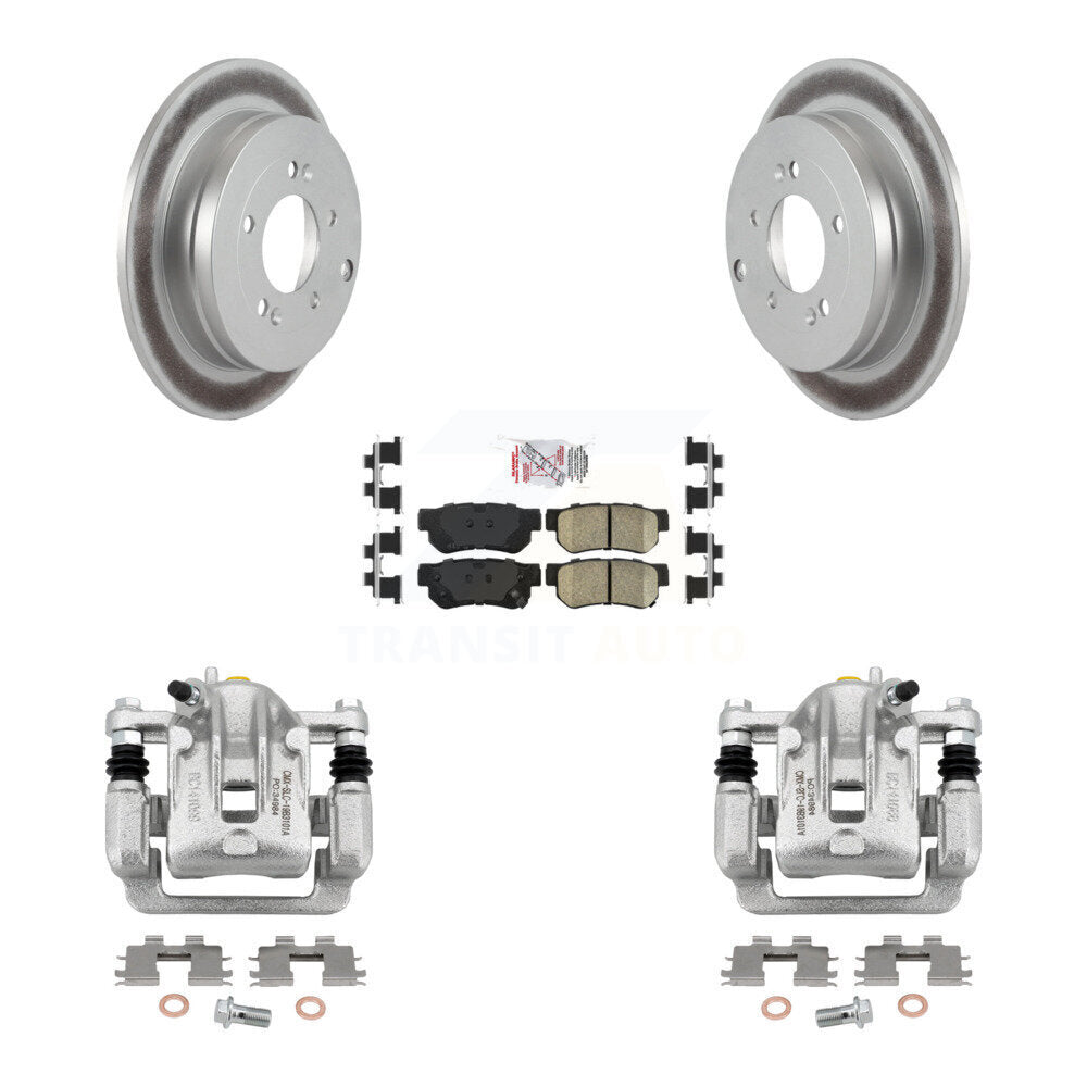 Rear Disc Brake Caliper Coated Rotors And Ceramic Pads Kit For Hyundai Azera KCG-100881N