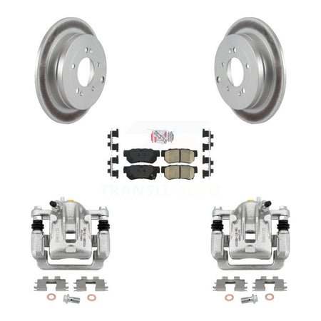 Rear Disc Brake Caliper Coated Rotors And Ceramic Pads Kit For Hyundai Azera KCG-100881N