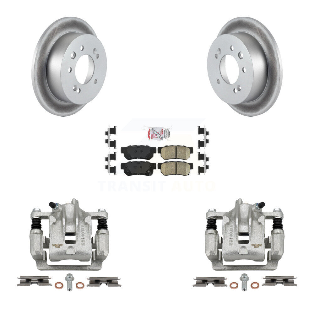 Rear Disc Brake Caliper Coated Rotors And Ceramic Pads Kit For Hyundai Elantra KCG-100883N