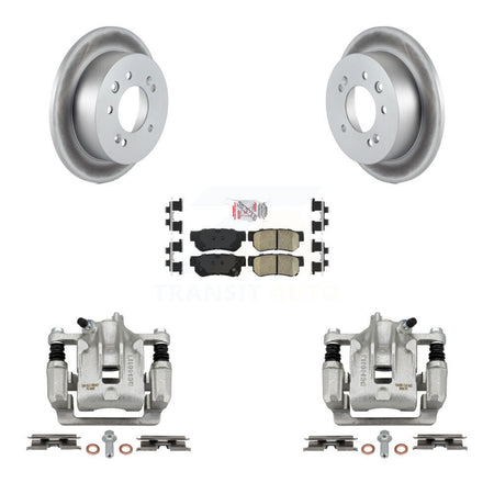 Rear Disc Brake Caliper Coated Rotors And Ceramic Pads Kit For Hyundai Elantra KCG-100883N