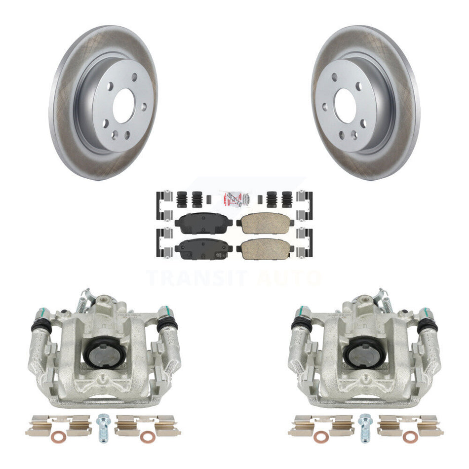 Rear Disc Brake Caliper Coated Rotors And Ceramic Pads Kit For Chevrolet Cruze Limited KCG-100886N