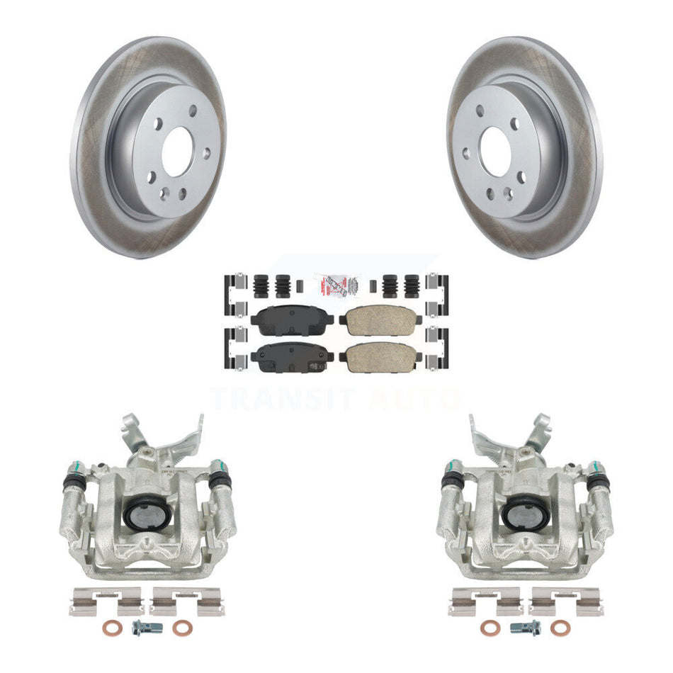 Rear Disc Brake Caliper Coated Rotors And Ceramic Pads Kit For Chevrolet Buick Encore Sonic Trax KCG-100892N