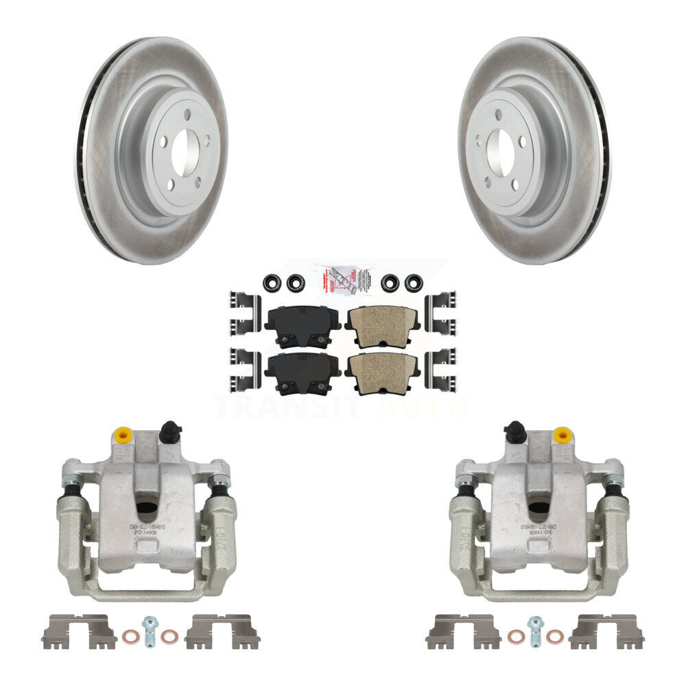 Rear Disc Brake Caliper Coat Rotor Ceramic Pad Kit For Dodge Charger With Police Package KCG-100899N