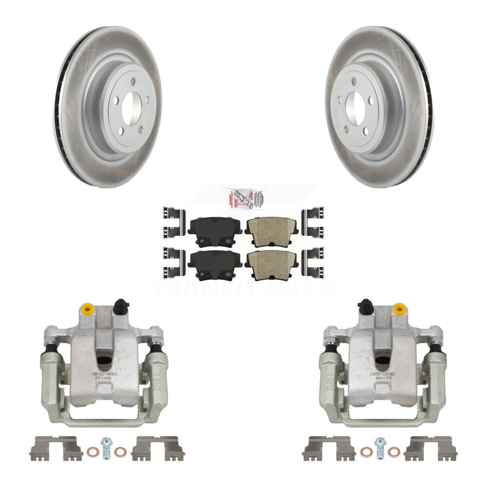 Rear Disc Brake Caliper Coat Rotor Ceramic Pad Kit For Dodge Charger With Police Package KCG-100900N