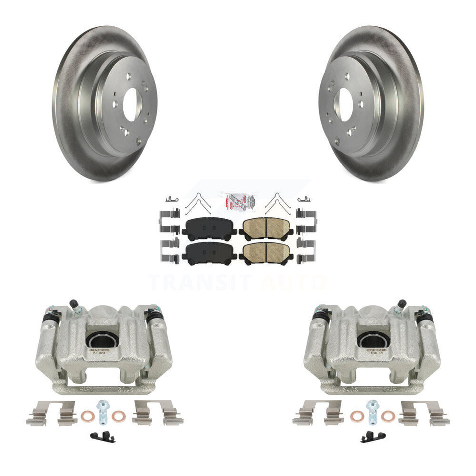Rear Disc Brake Caliper Coated Rotors And Ceramic Pads Kit For Acura MDX ZDX KCG-100905N