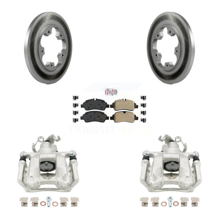 Rear Brake Caliper Coat Rotors Semi-Metallic Pad Kit For Ford Transit-250 Transit-150 HD KCG-100915N