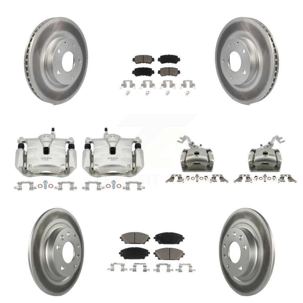 Front Rear Brake Caliper Coat Rotors Ceramic Pad Kit (10Pc) For 2016-2018 Mazda CX-3 AWD KCG-100918C