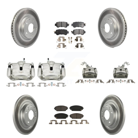 Front Rear Brake Caliper Coat Rotors Ceramic Pad Kit (10Pc) For 2016-2018 Mazda CX-3 AWD KCG-100921T