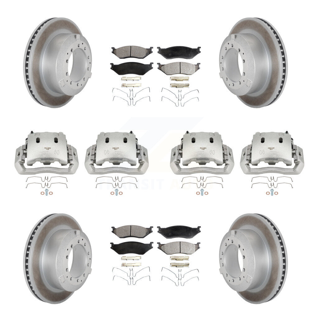 Front Rear Brake Caliper Coat Rotor & Ceramic Pad Kit (10Pc) For International TerraStar KCG-100933T