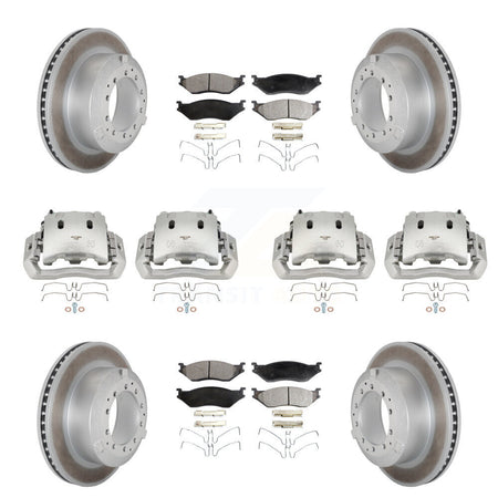 Front Rear Brake Caliper Coat Rotor & Ceramic Pad Kit (10Pc) For International TerraStar KCG-100933T