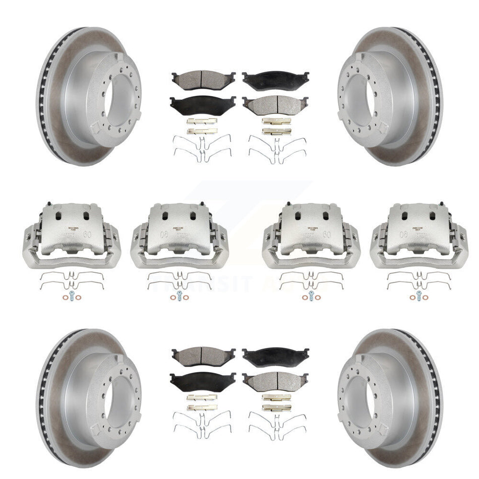 Front Rear Brake Caliper Coat Rotor & Ceramic Pad Kit (10Pc) For International TerraStar KCG-100933T