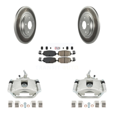 Rear Disc Brake Caliper Coated Rotors And Ceramic Pads Kit For 2014-2020 Dodge Journey KCG-100943N