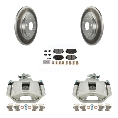 Rear Disc Brake Caliper Coated Rotors And Semi-Metallic Pads Kit For Dodge Grand Caravan KCG-100945N