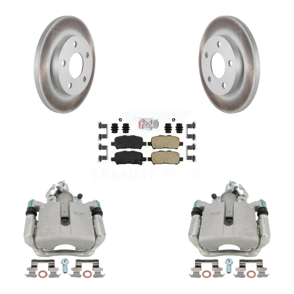Rear Disc Brake Caliper Coated Rotors And Ceramic Pads Kit For Chevrolet Impala Pontiac Grand Prix Buick LaCrosse Limited Allure KCG-100952N