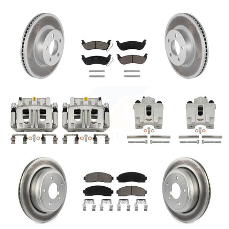 Front Rear Brake Caliper Coat Rotor Ceramic Pad Kit (10Pc) For 2010-2011 Ford Ranger 4WD KCG-100973C