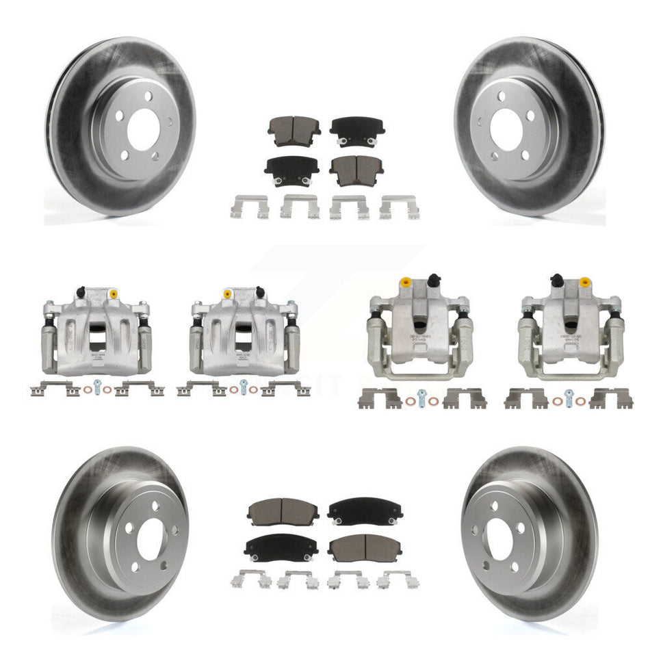 Front Rear Brake Caliper Coat Rotor Ceramic Pad Kit (10Pc) For Dodge Chrysler 300 Magnum KCG-100986C