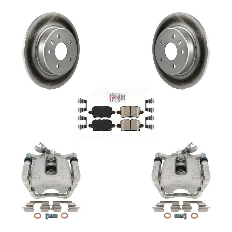 Rear Disc Brake Caliper Coated Rotors And Ceramic Pads Kit For Chevrolet Cruze KCG-101002N by Transit Auto