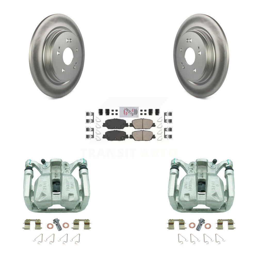 Rear Disc Brake Caliper Coated Rotors And Ceramic Pads Kit For 2017-2022 Honda CR-V KCG-101006N