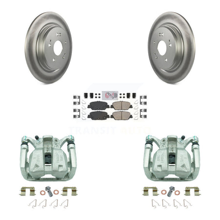 Rear Disc Brake Caliper Coated Rotors And Ceramic Pads Kit For 2017-2022 Honda CR-V KCG-101006N