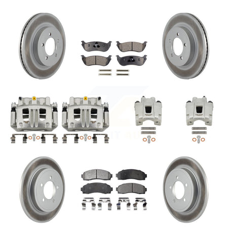 Front Rear Brake Caliper Coat Rotor And Ceramic Pad Kit (10Pc) For Ford Explorer Mercury KCG-101036T