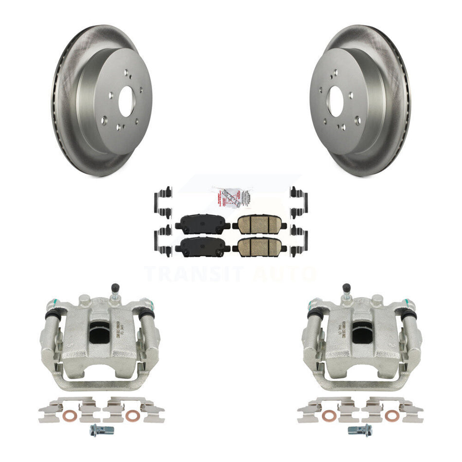 Rear Disc Brake Caliper Coated Rotors And Ceramic Pads Kit For 2009-2013 Suzuki Grand Vitara KCG-101039N