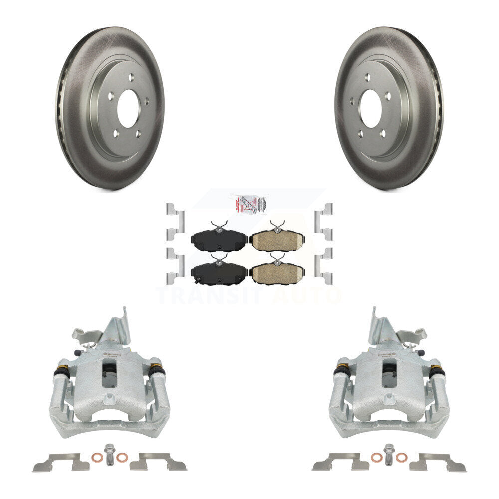Rear Disc Brake Caliper Coated Rotors And Ceramic Pads Kit For Ford Mustang KCG-101041N