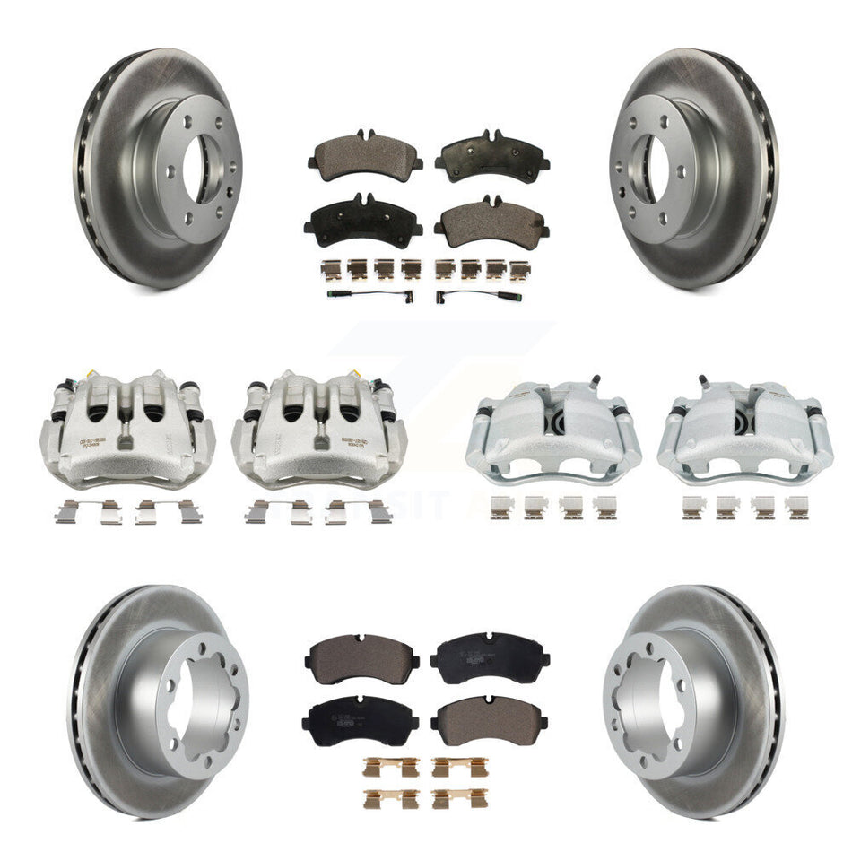 Front Rear Disc Brake Caliper Coat Rotors Ceramic Pad Kit (10Pc) For Sprinter 3500 Dodge KCG-101049T