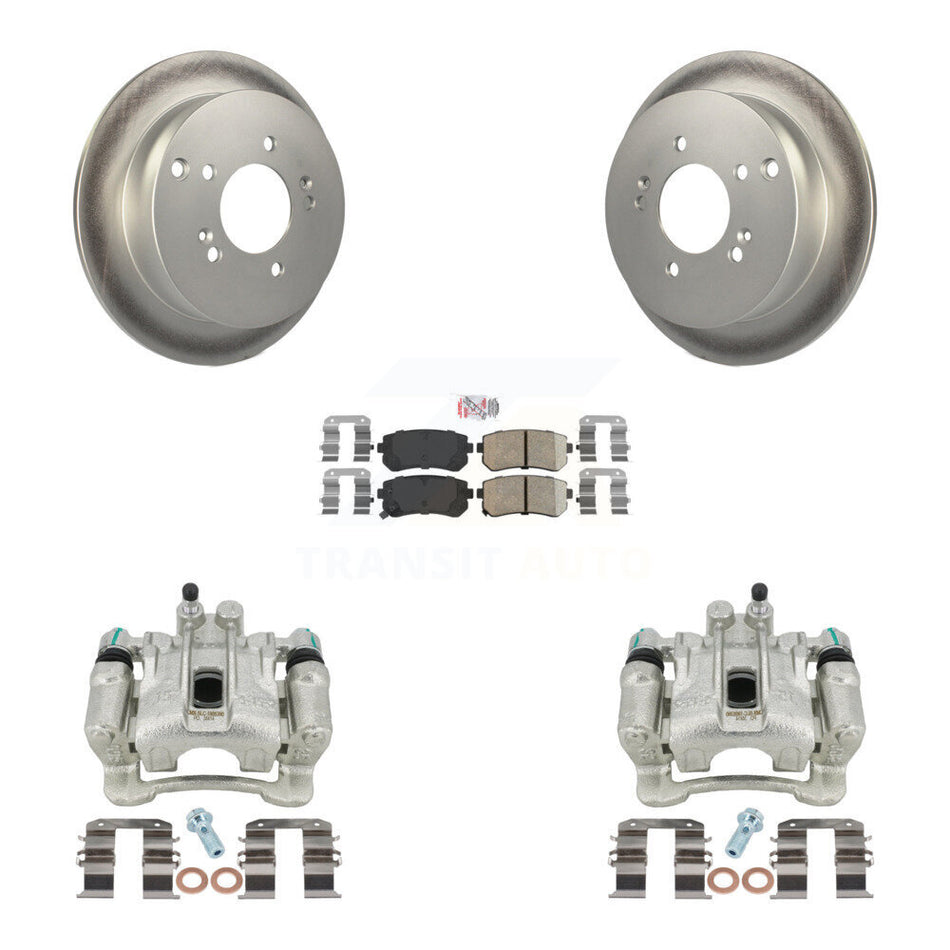 Rear Disc Brake Caliper Coated Rotors And Ceramic Pads Kit For Hyundai Tucson Kia Sportage AWD KCG-101062N