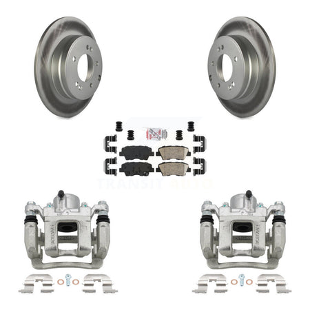 Rear Disc Brake Caliper Coated Rotors And Ceramic Pads Kit For Hyundai Sonata Kia Optima KCG-101066N