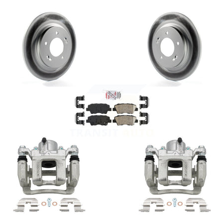 Rear Disc Brake Caliper Coated Rotors And Ceramic Pads Kit For Hyundai Sonata KCG-101069N