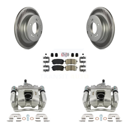 Rear Disc Brake Caliper Coated Rotors And Ceramic Pads Kit For Hyundai Tucson KCG-101070N