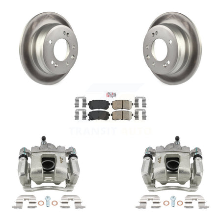 Rear Brake Caliper Coat Rotors & Ceramic Pad Kit For 2016 Kia Sportage FWD From 12 10 15 KCG-101075N