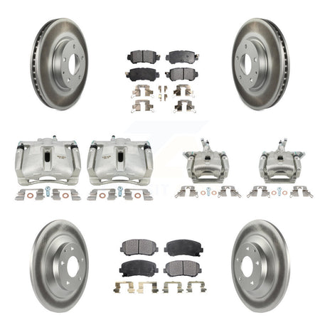 Front Rear Brake Caliper Coat Rotors & Semi-Metallic Pad Kit (10Pc) For 13-15 Mazda CX-5 KCG-101076P