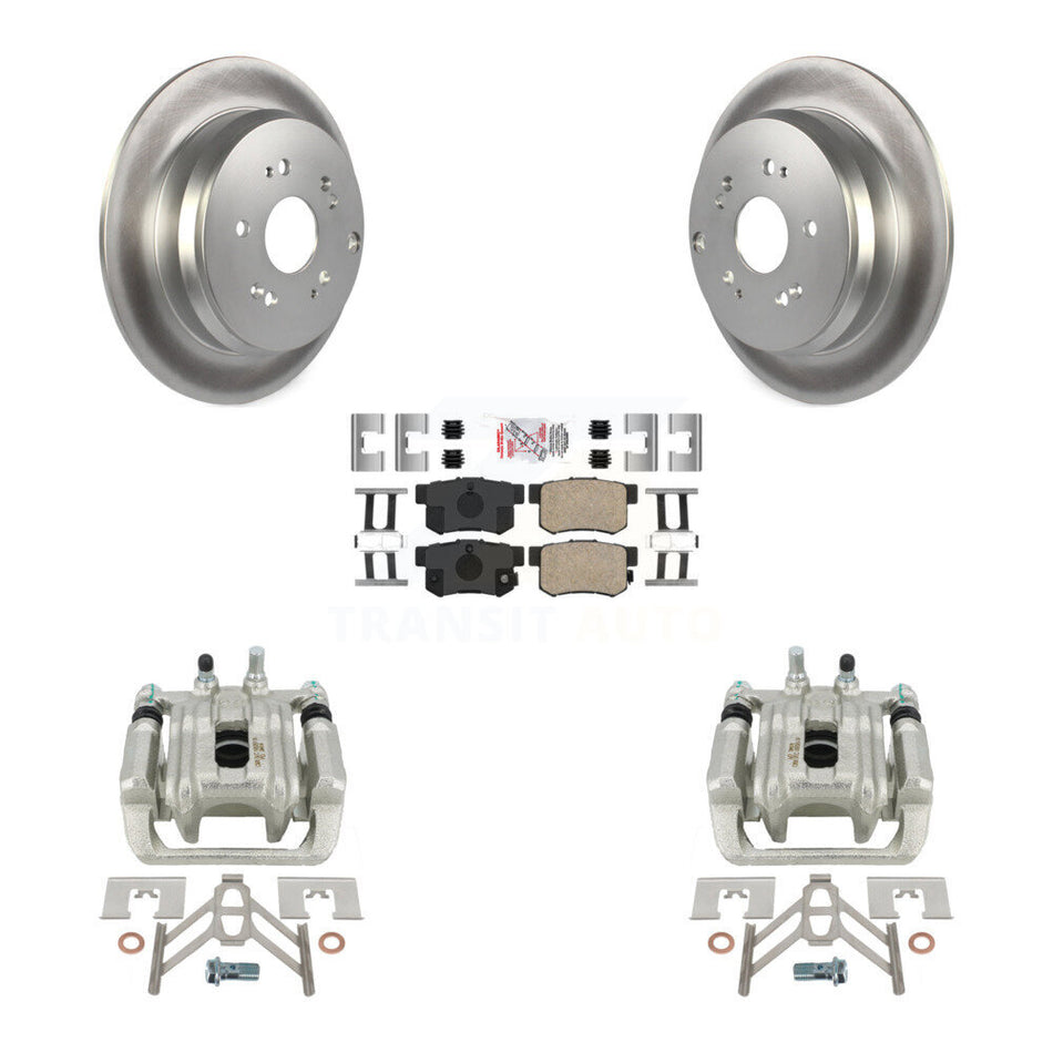 Rear Disc Brake Caliper Coated Rotors And Ceramic Pads Kit For Acura RDX KCG-101092N
