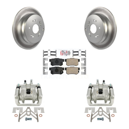 Rear Disc Brake Caliper Coated Rotors And Ceramic Pads Kit For Acura RDX KCG-101093N by Transit Auto