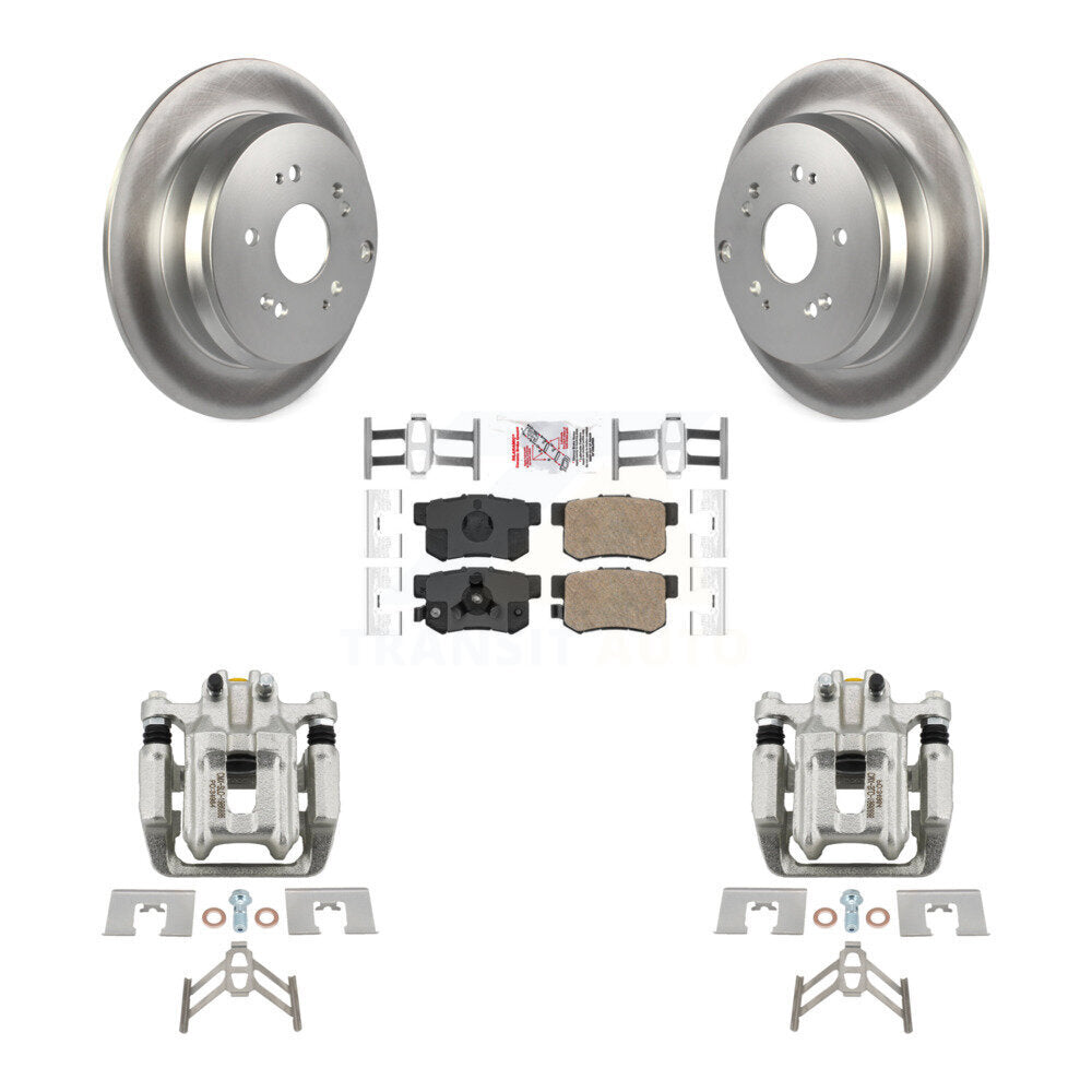 Rear Disc Brake Caliper Coated Rotors And Ceramic Pads Kit For Honda CR-V Acura RDX KCG-101094N