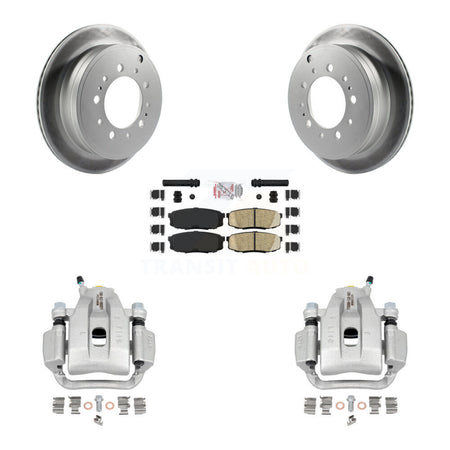 Rear Disc Brake Caliper Coated Rotors And Ceramic Pads Kit For Toyota Tundra Sequoia KCG-101103N