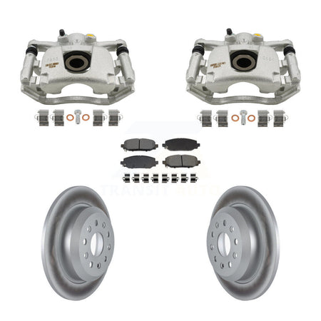 Rear Brake Caliper Coat Rotors Semi-Metallic Pad Kit For 2018-2020 Jeep Wrangler Rubicon KCG-101105S