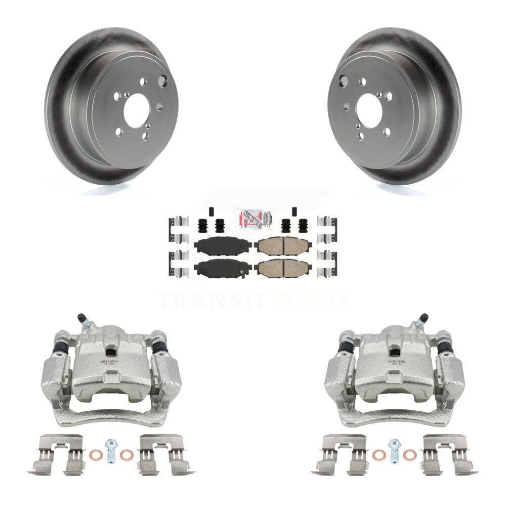 Rear Disc Brake Caliper Coated Rotor And Ceramic Pad Kit For Subaru Impreza Forester WRX KCG-101106N