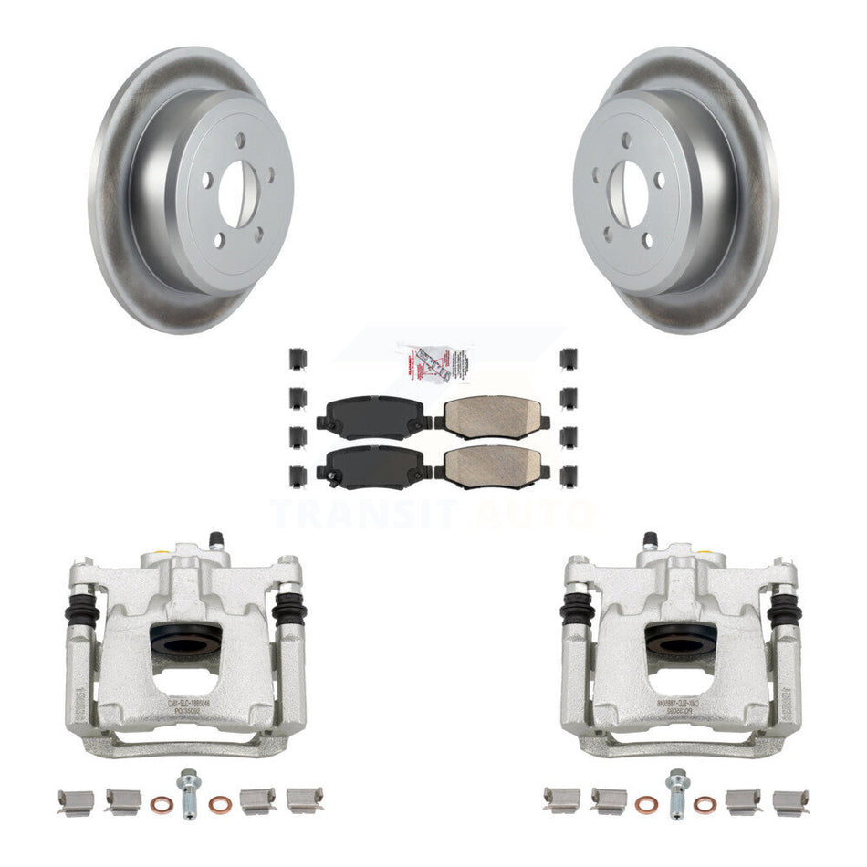 Rear Disc Brake Caliper Coated Rotors And Ceramic Pads Kit For Jeep Liberty Dodge Nitro KCG-101108N