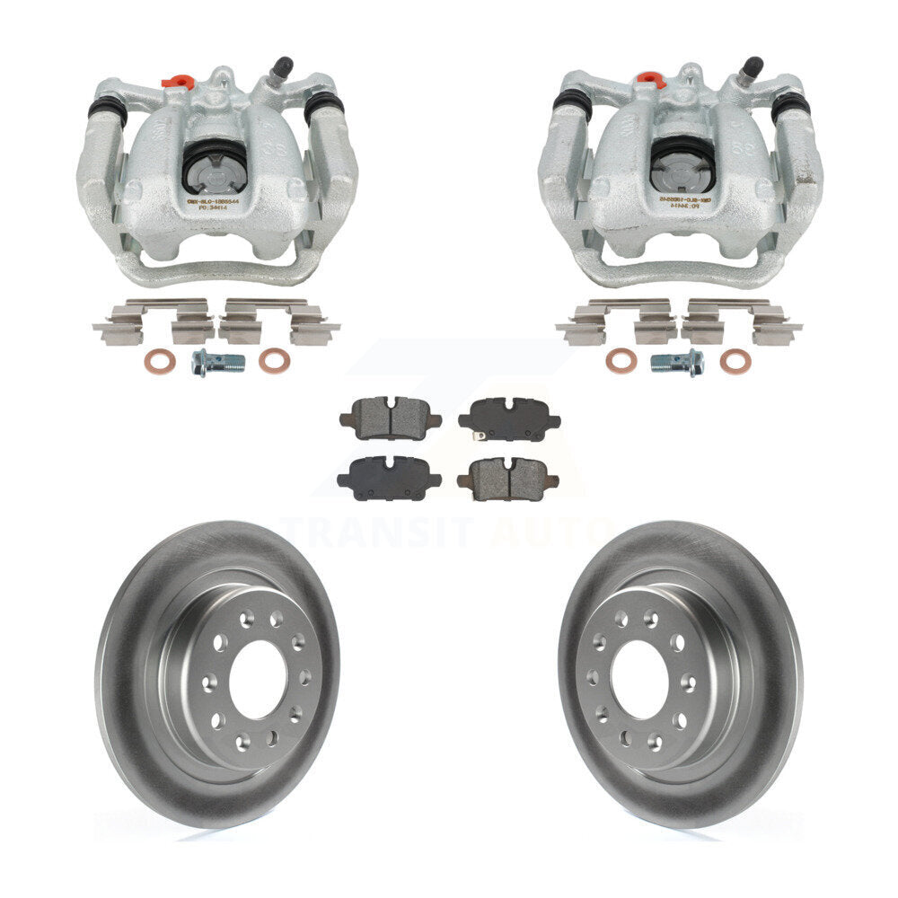 Rear Brake Caliper Coat Rotors & Semi-Metallic Pad Kit For Chevrolet Equinox GMC Terrain KCG-101112S